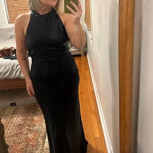 Reformation Black Backless Dress